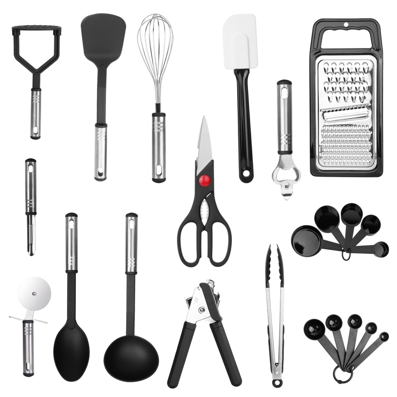 23Pcs Kitchen Utensil Set Stainless Steel Nylon Heat Resistant Tool Kit